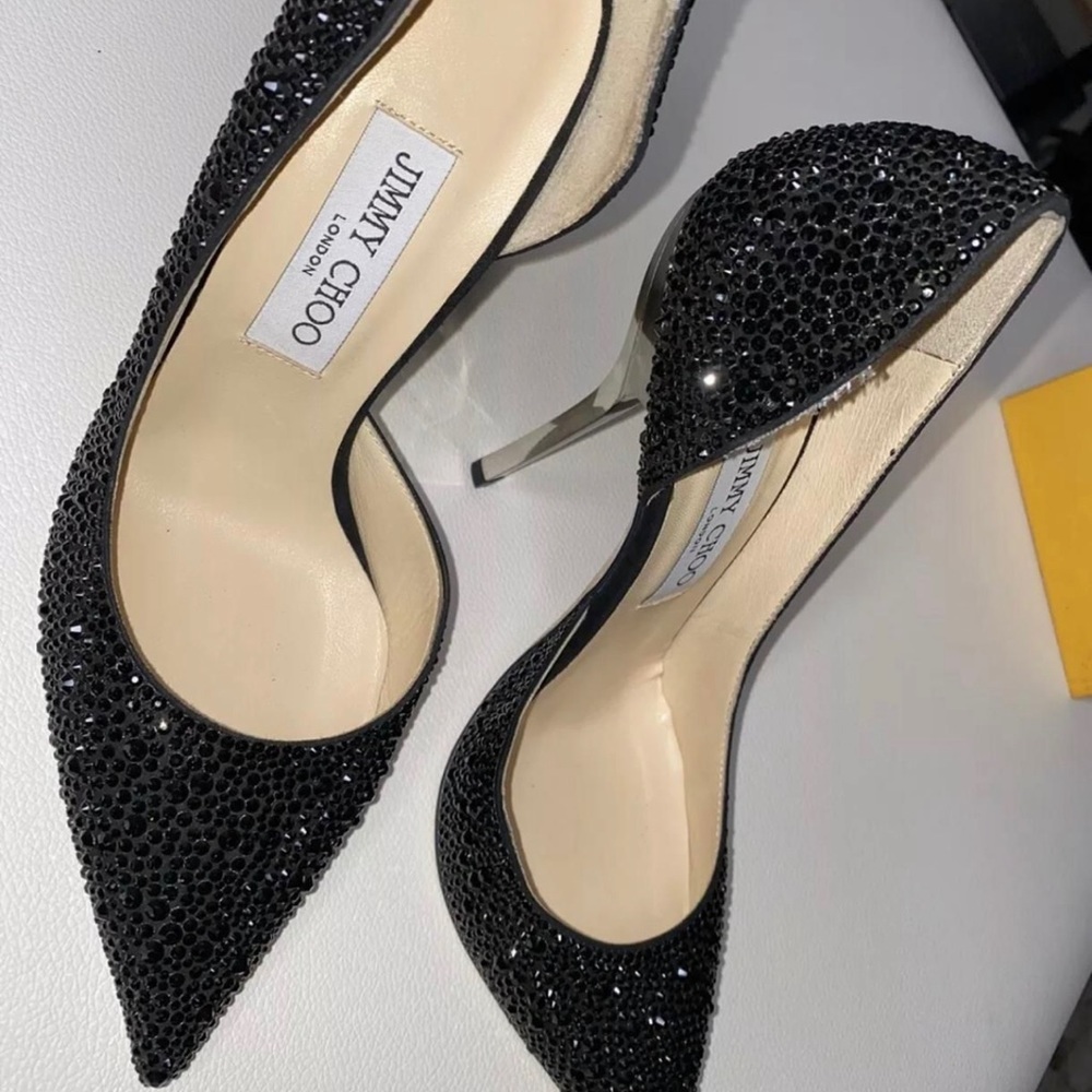 Jimmy Choo Swarovski D’orsay heels size 7-7.5